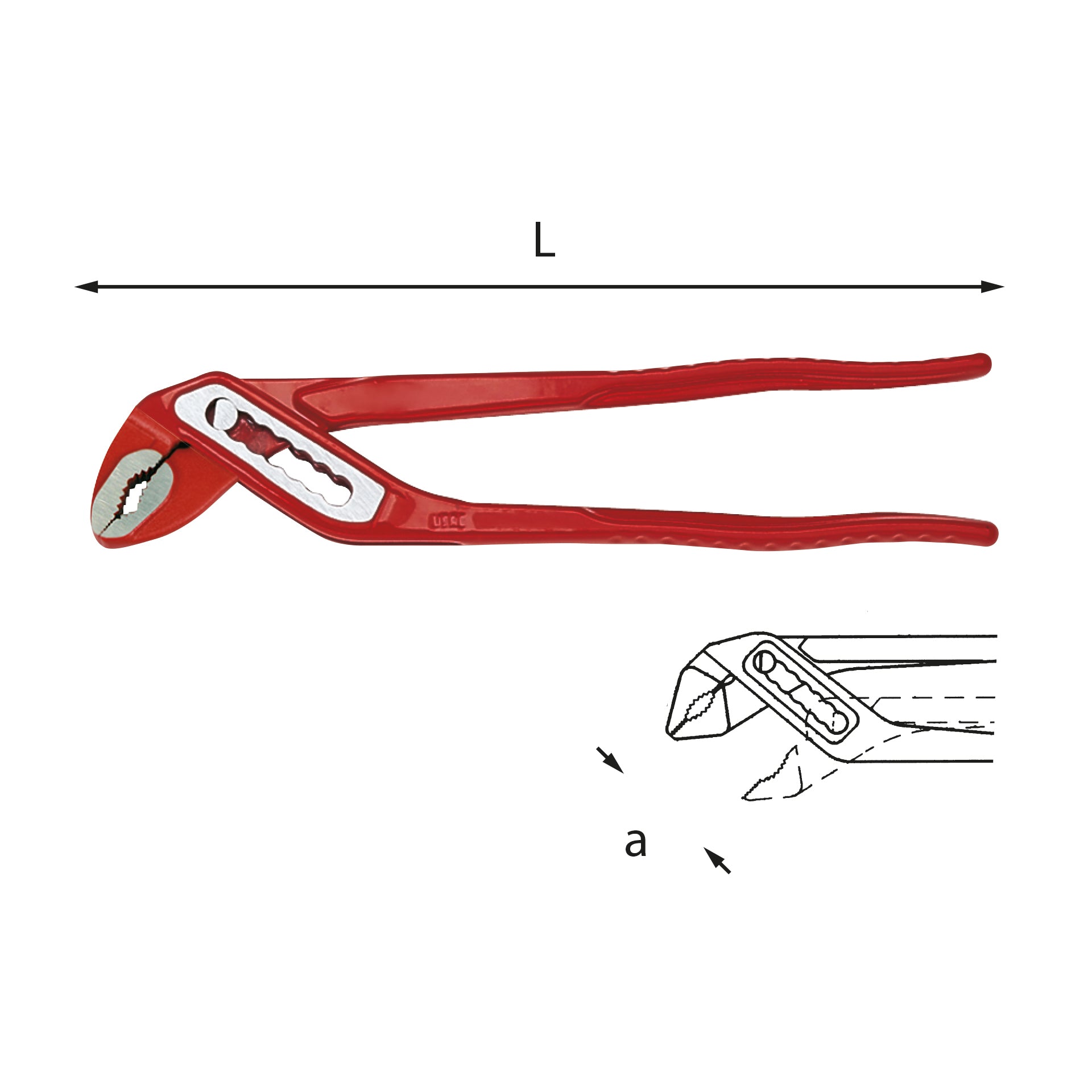 180 V - Adjustable closed hinge pliers - Usag  180 V - Adjustable closed hinge pliers - Usag